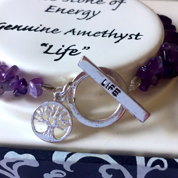 Genuine Amethyst Life bracelet - Picture 2 of 5